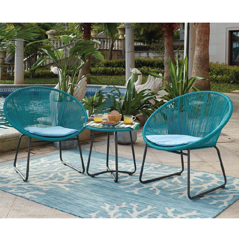 Divano in acciaio e vimini 3pcs set VV-604