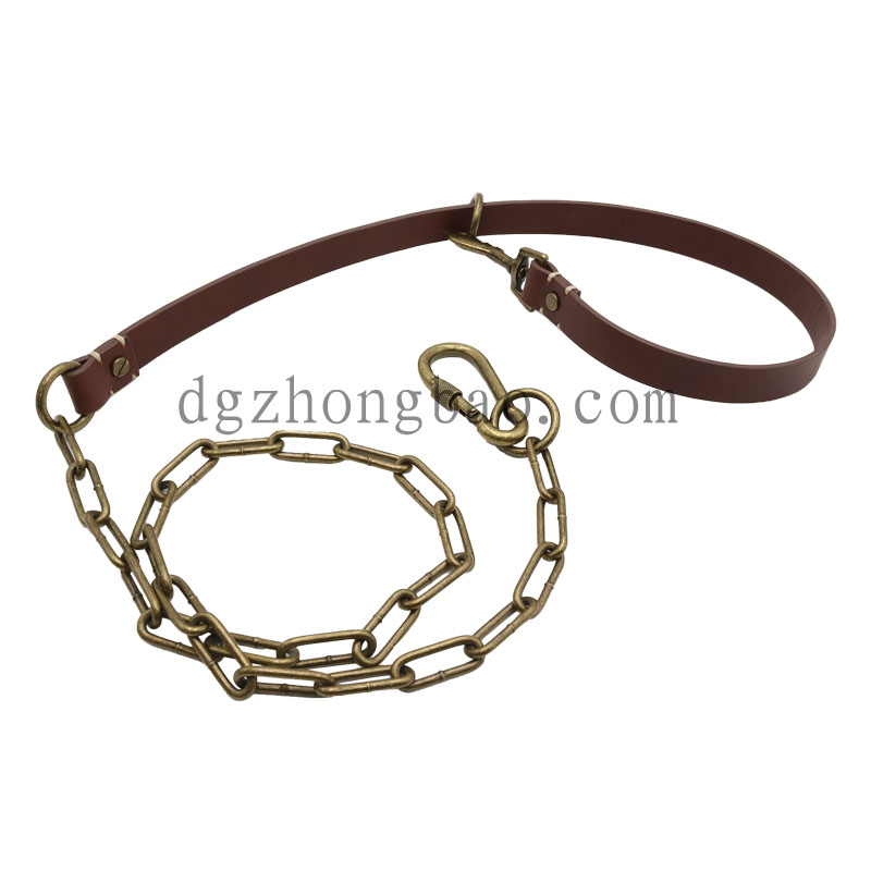 Catena hardware con laccetto in pelle per animali domestici