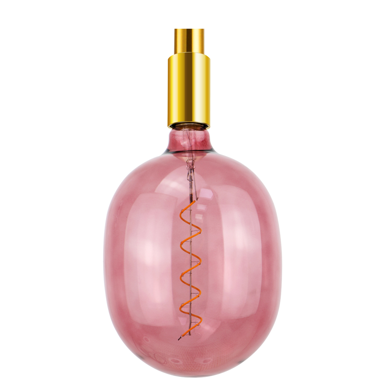 G220 EGG Pink Dark decorazione led dimmable or not-dimmable spirale bulbo filamento