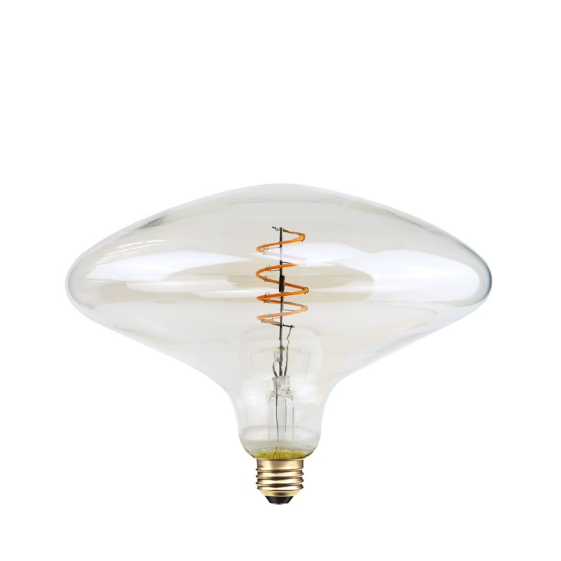 Vendita a caldo UFO forma a fungo limpido 2200k 4w bulbo a spirale di grandi dimensioni