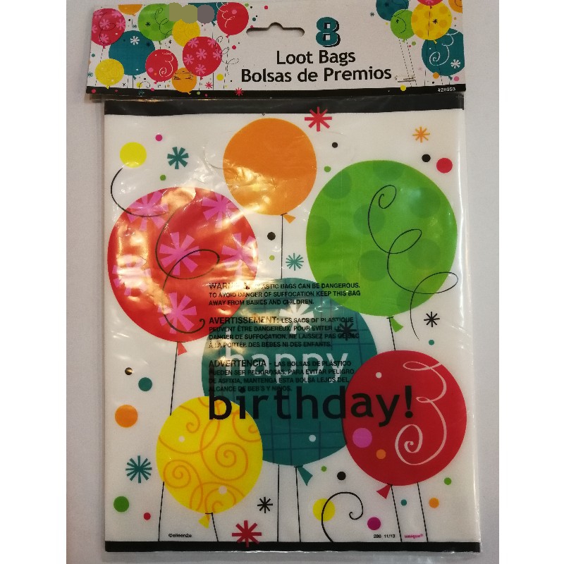 Gift Bags Child Birthday Party Decoration Kids Plastic Candy Dessert Loot Bag