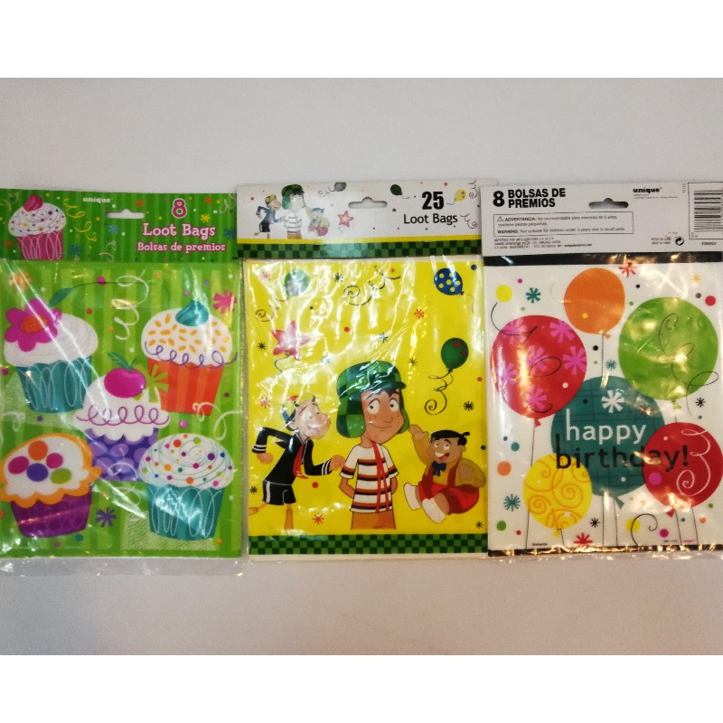 Gift Bags Child Birthday Party Decoration Kids Plastic Candy Dessert Loot Bag