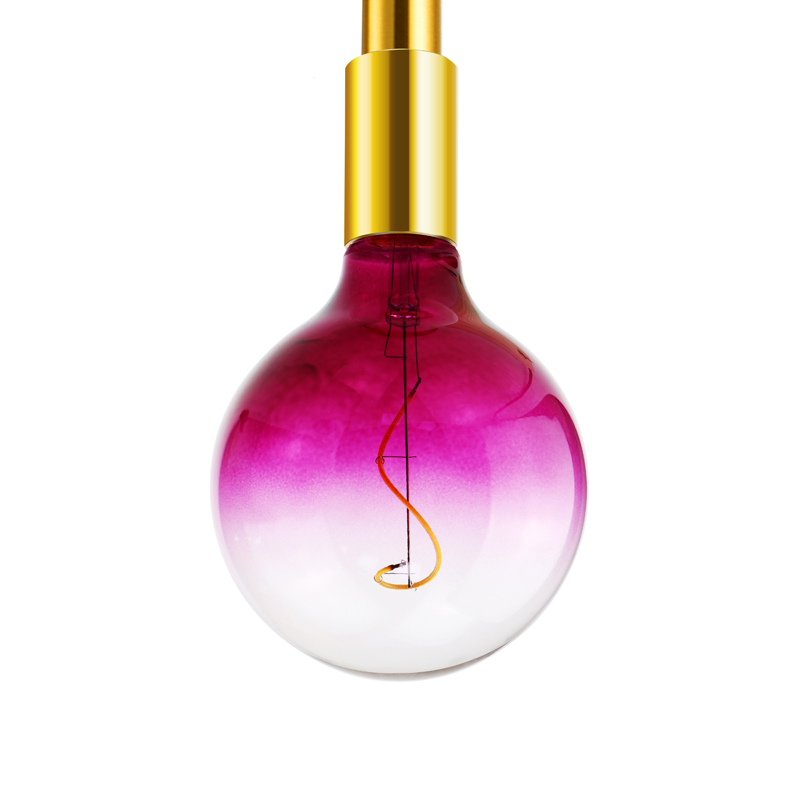 G125 Verde 4 watt 200 lumen 200k speciale forma spirale a forma morbida filamento LED bulbo misto di colore