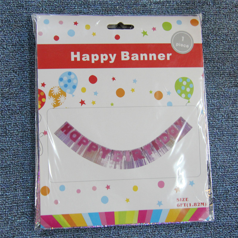 Banner di Foil con Glitter per la decorazione di partito Buon compleanno per bambino e adulto