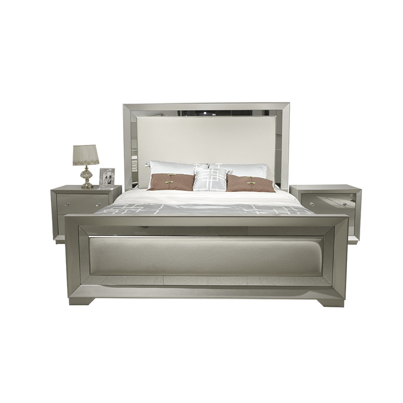 Moderna camera da letto in vetro