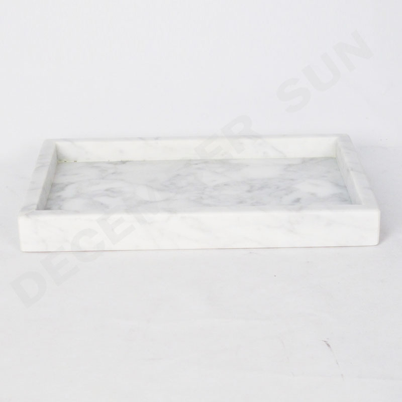 Set di piatti da portata in marmo bianco fatto a mano