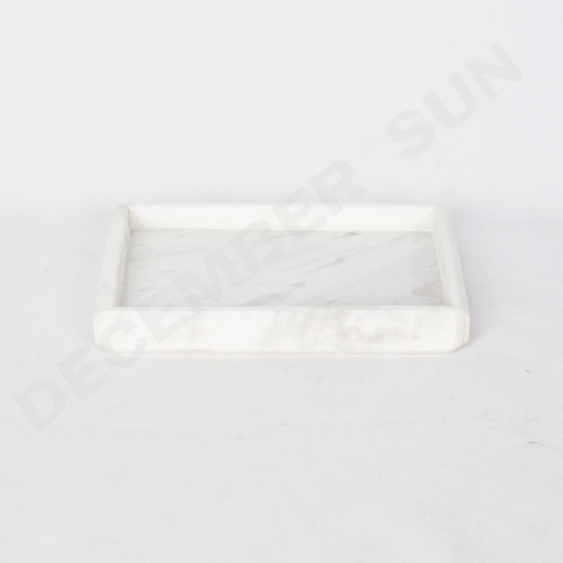 Set di piatti da portata in marmo bianco fatto a mano