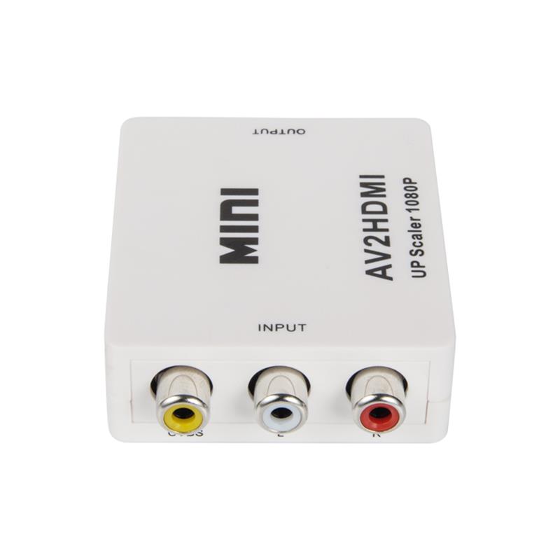 Mini Size AV/RCA/CVBS to HDMI Converter Upcaler 720p/1080p