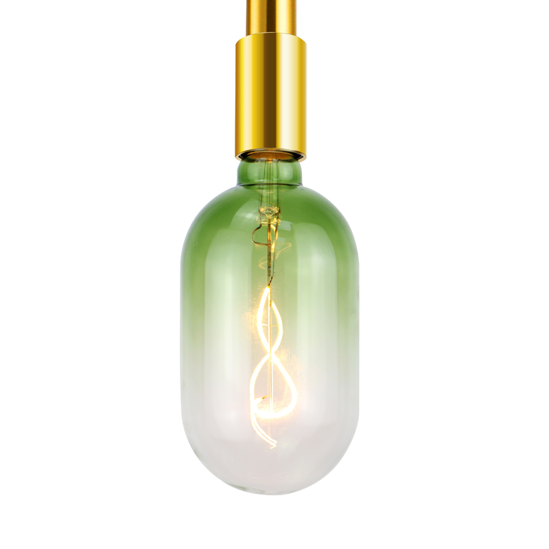 Serbatoio blu da 60 a 350 lumen bar deco ha portato a spirale giallo filamento della lampadina di grande formato