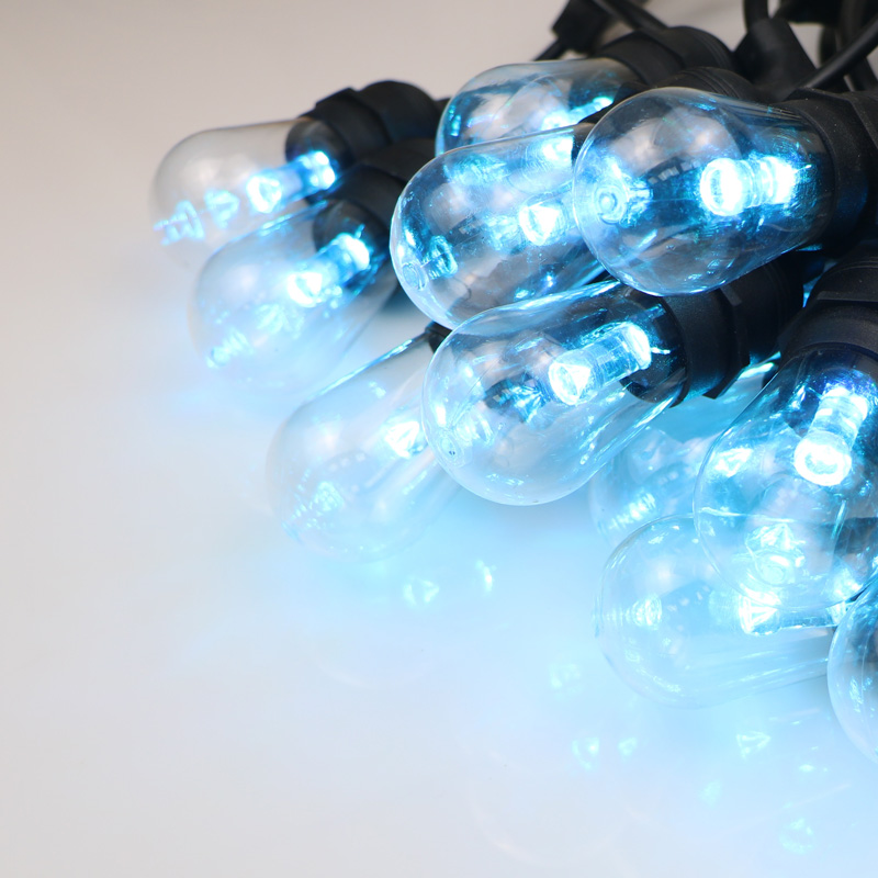 Le lampadine a corde da esterno riscaldano il colore bianco per scegliere la luce a corde per decorazioni natalizie