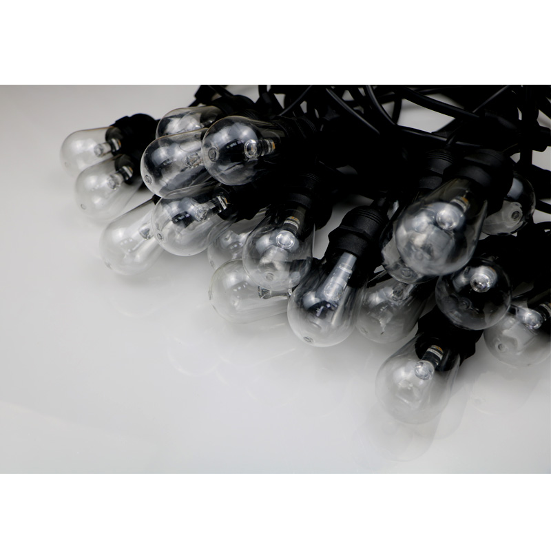 Le lampadine a corde da esterno riscaldano il colore bianco per scegliere la luce a corde per decorazioni natalizie