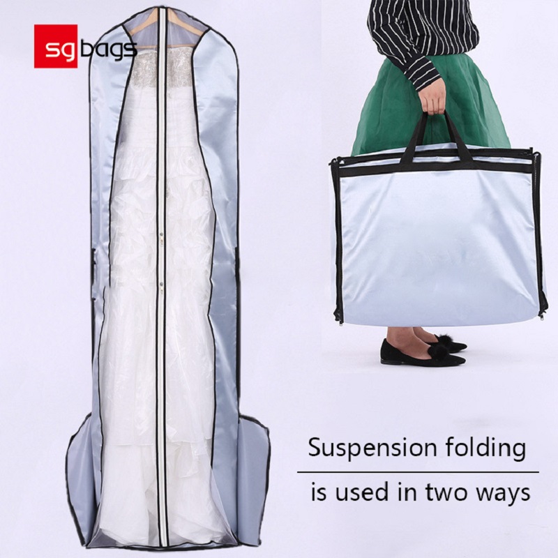SGW04 Abito da sposa grande Valigia impermeabile Borsa a doppio uso Borsa per parapolvere Borsa per abiti da sposa Borsa per abiti da sposa