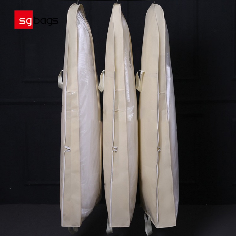 SGW05 Borsa di indumento pieghevole non tessuta di vendita calda della copertura del vestito da sposa per il vestito