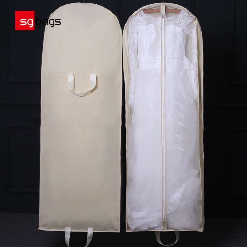 SGW05 Borsa di indumento pieghevole non tessuta di vendita calda della copertura del vestito da sposa per il vestito