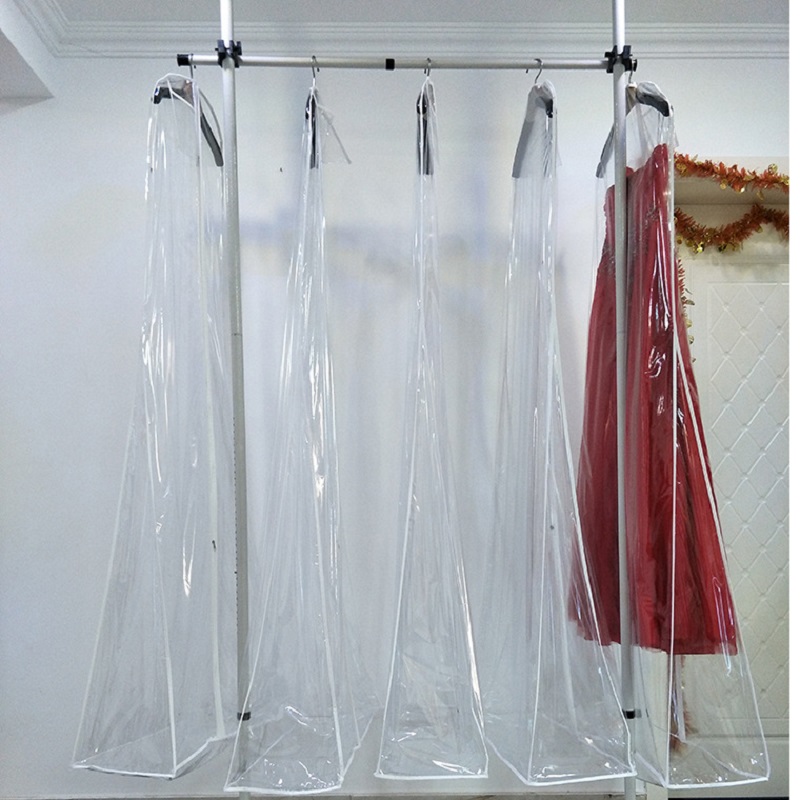 SGW06 Trasparente Abito lungo da sposa in PVC trasparente Abito da sposa