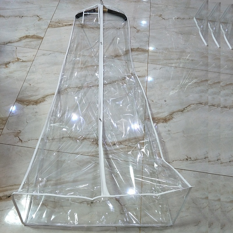 SGW06 Trasparente Abito lungo da sposa in PVC trasparente Abito da sposa