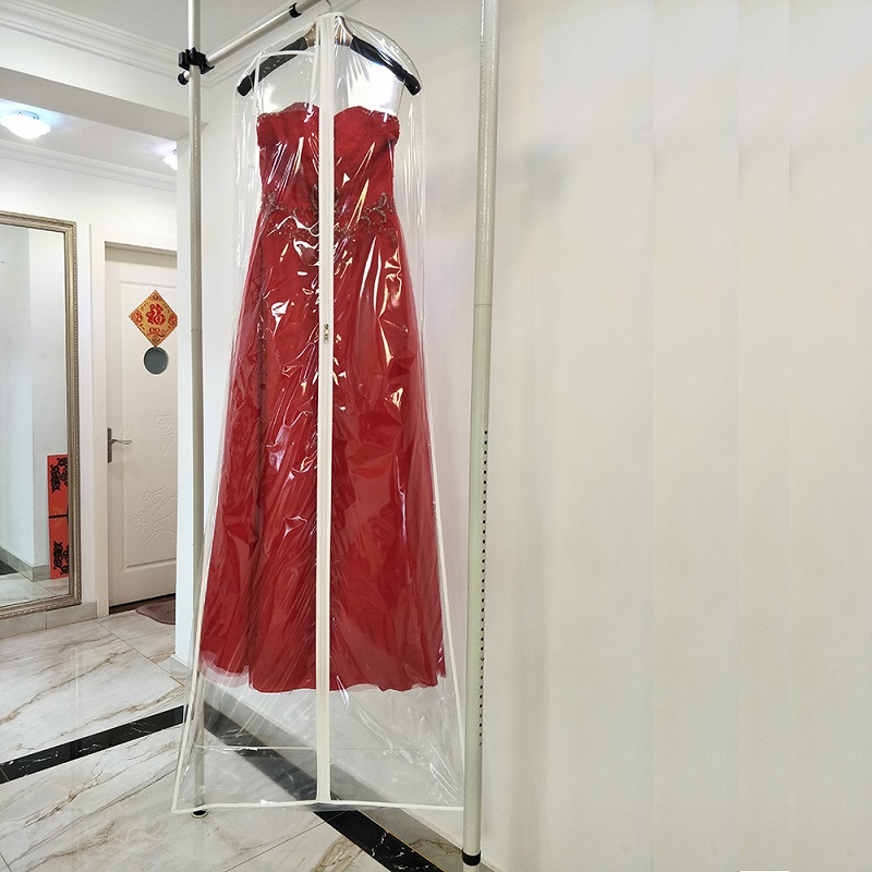 SGW06 Trasparente Abito lungo da sposa in PVC trasparente Abito da sposa