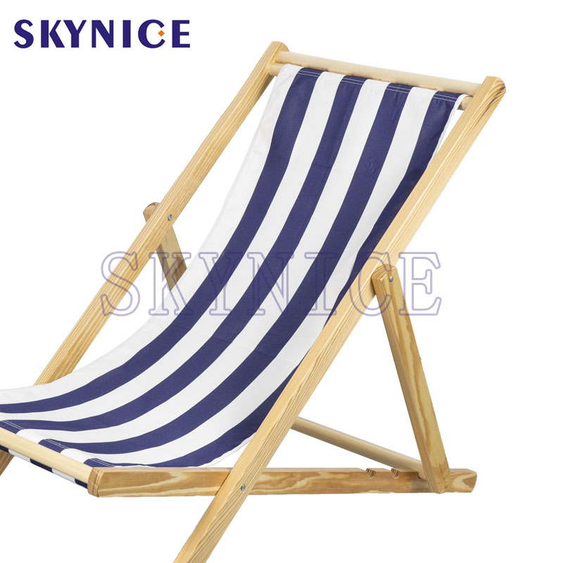Sdraio da spiaggia pieghevole in legno di pioppo per esterni