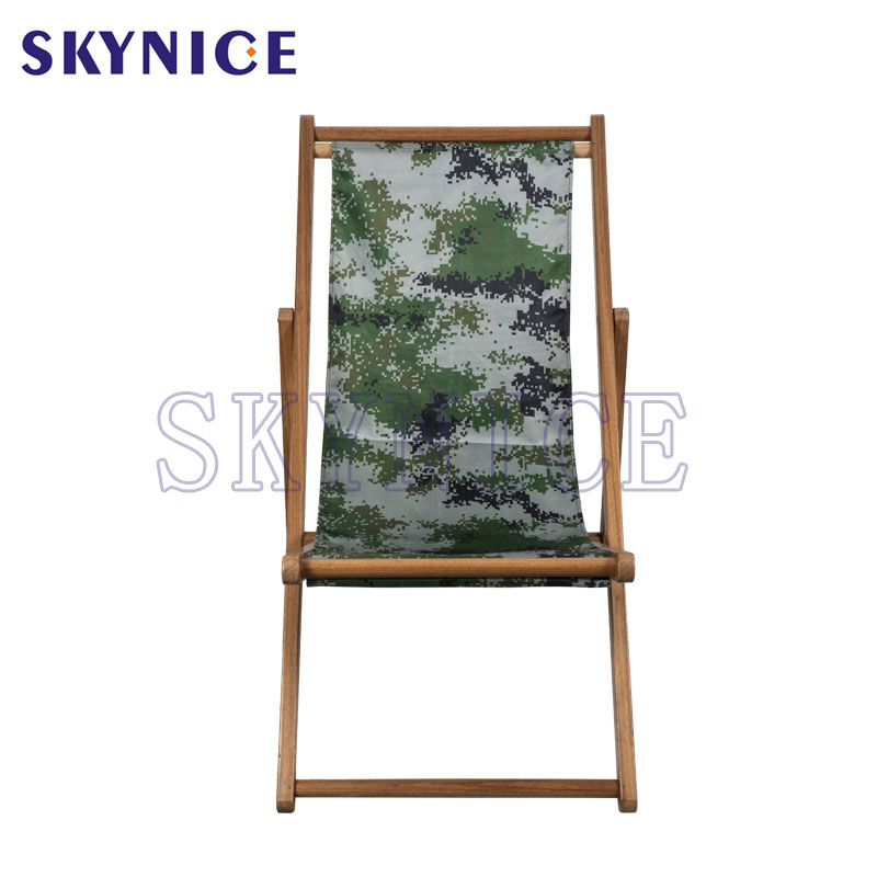 Fabbrica Hot Sale Wooden Canvas Folding Recline Beach Chair