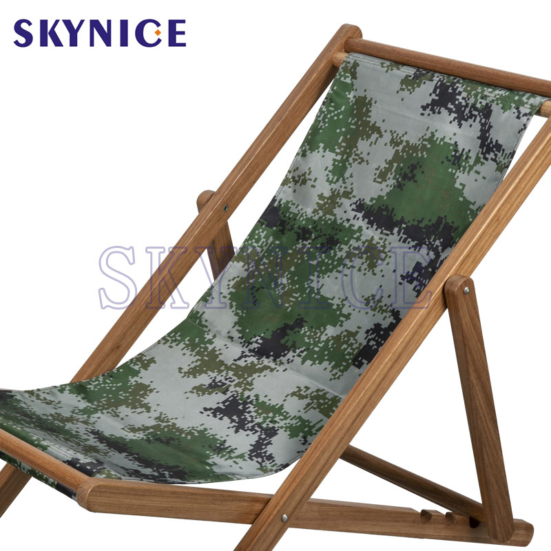 Fabbrica Hot Sale Wooden Canvas Folding Recline Beach Chair