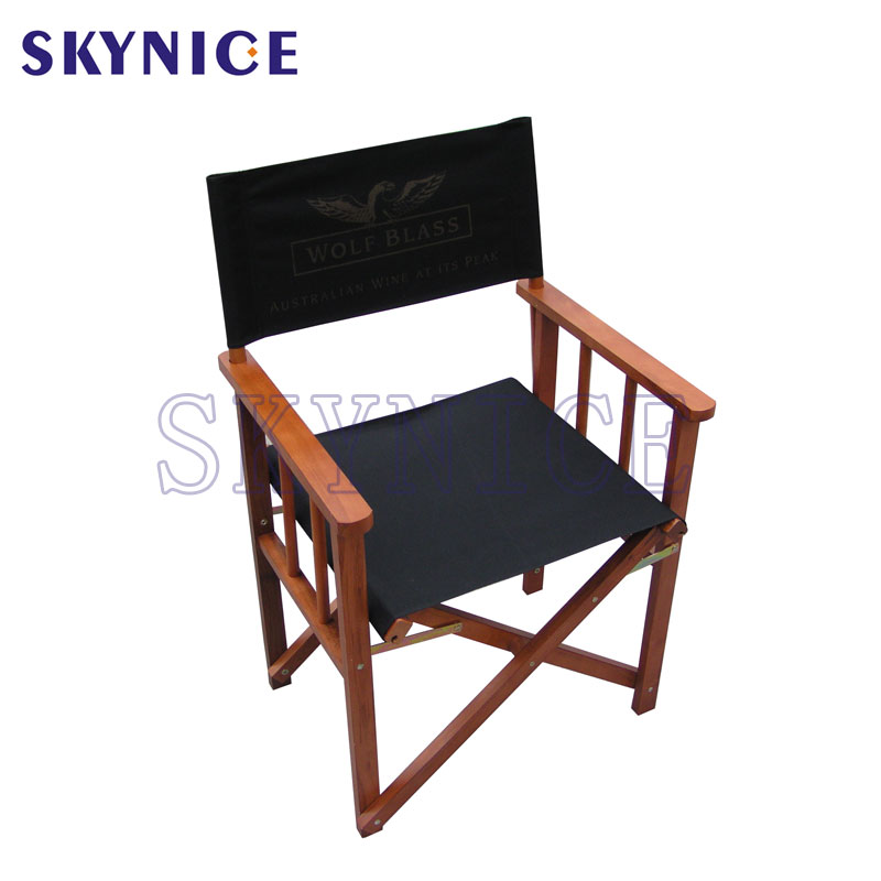 Sedia regista pieghevole in legno con bracciolo pieghevole sedile portatile