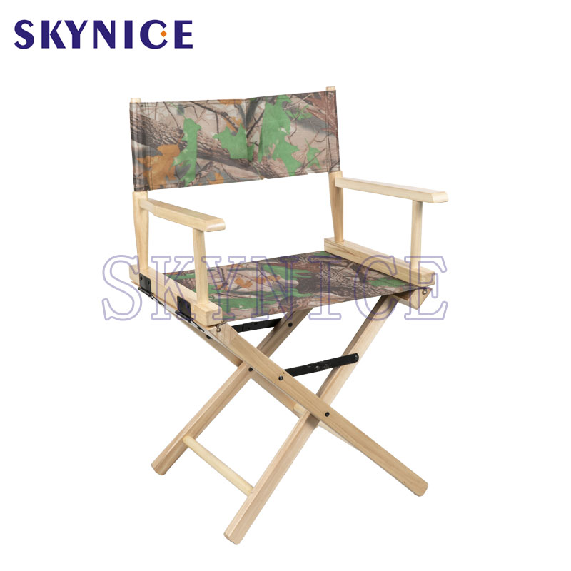 Sedia regista pieghevole in legno su misura per sedile portatile pieghevole per braccioli