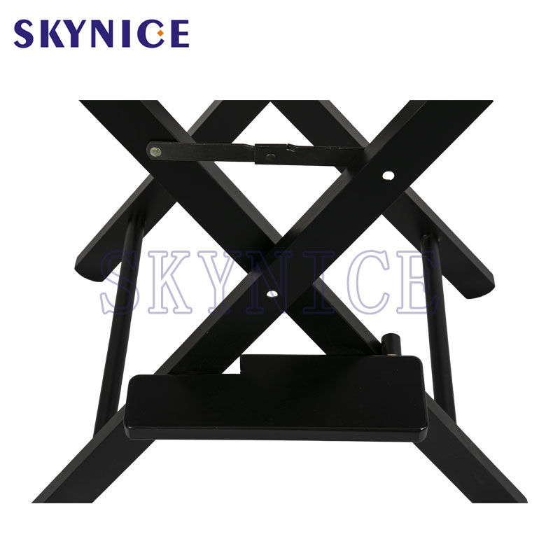 Sedia da regista pieghevole in legno nero resistente