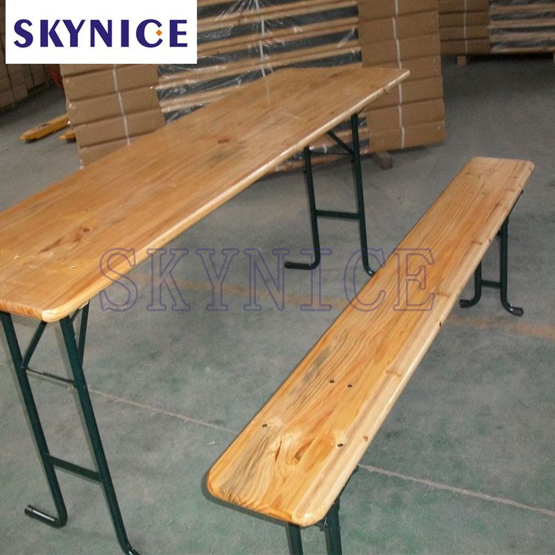 Panca pieghevole in legno Set Tavolo da birra tedesco