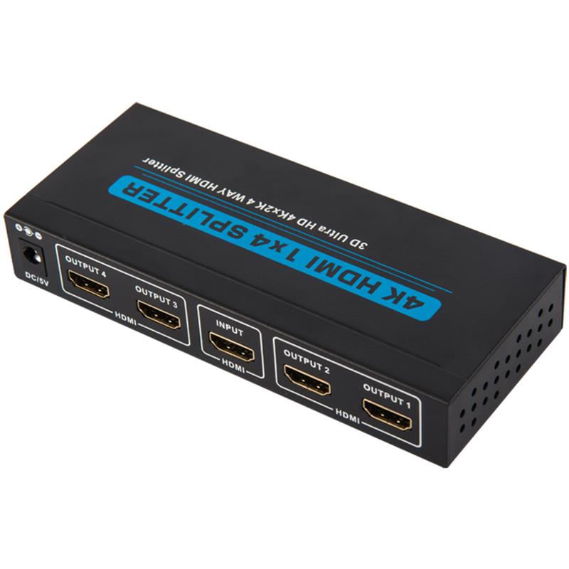 Supporto 4K 4 porte HDMI 1x4 Splitter 3D Ultra HD 4Kx2K / 30Hz