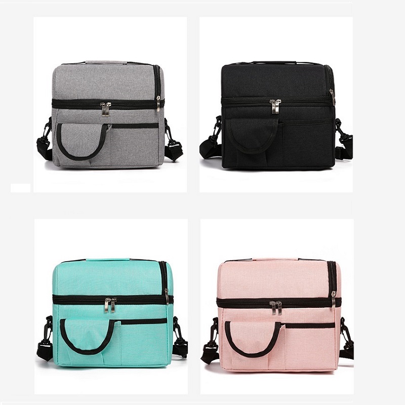 SGC38 Design personalizzato Fitness Cooler Bag per adulti Adulti 2 Doppio scomparto Double Deck Tote Borsa da picnic per picnic isolata per picnic all'aperto per latte materno