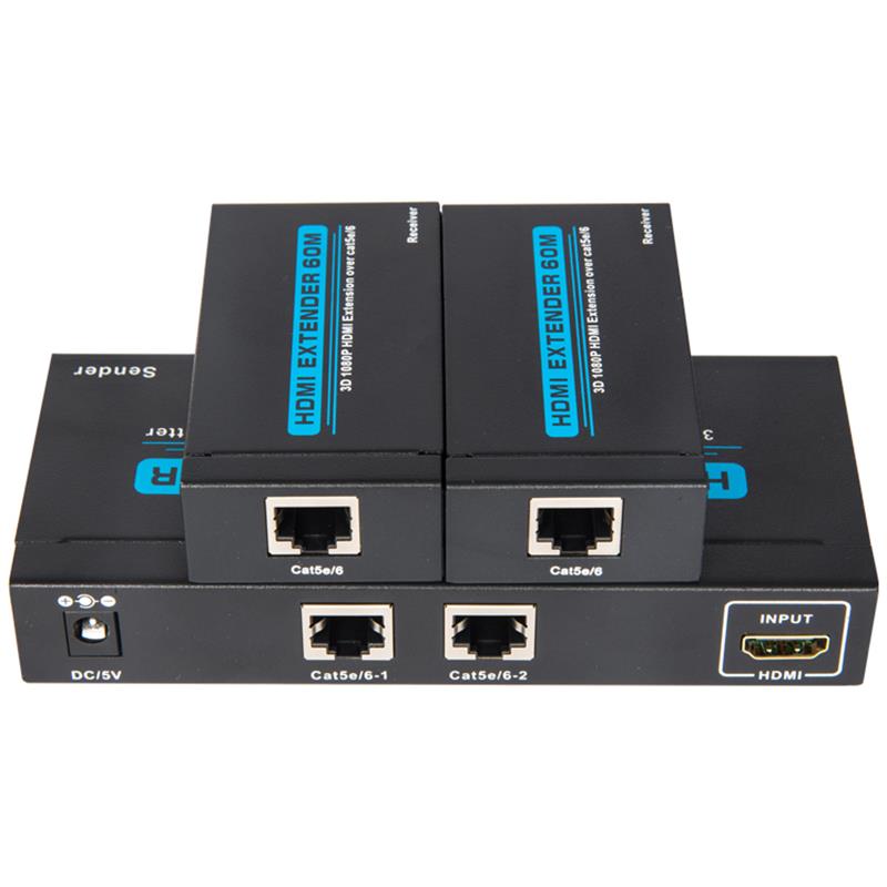 2 porte UTP HDMI 1x2 Splitter su Cat5e / 6 singolo Con 2 ricevitori fino a 60m