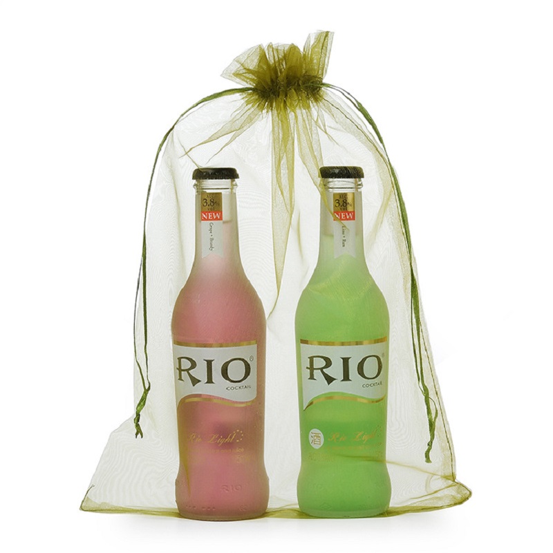 Sacchetto dell'organza SGS48 per la borsa di imballaggio promozionale di nozze Sacchetto dell'organza del sacchetto del sacchetto del cordone del regalo per le bottiglie della latta della birra del vino