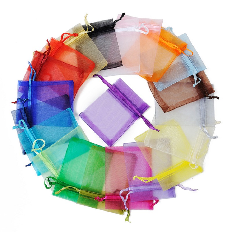 Sacchetto dell'organza SGS48 per la borsa di imballaggio promozionale di nozze Sacchetto dell'organza del sacchetto del sacchetto del cordone del regalo per le bottiglie della latta della birra del vino