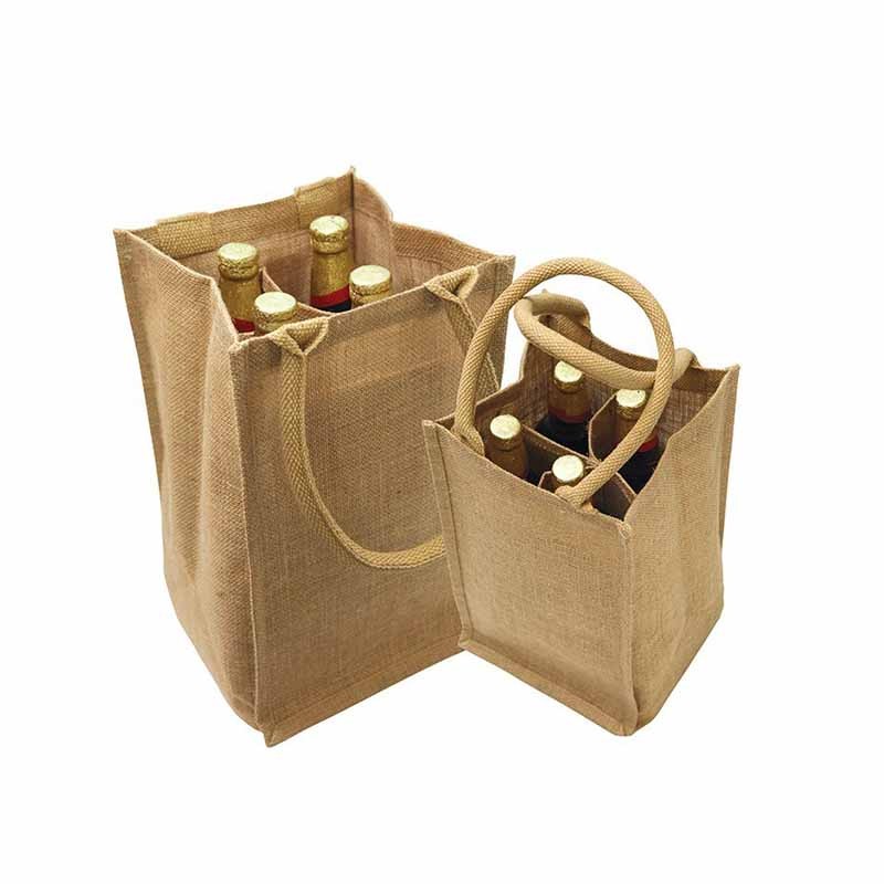 SGS49 Personalizzato stampato Prezzi a buon mercato Lino Sacchetti di canapa di canapa con coulisse Borsa per bottiglia di vino da birra