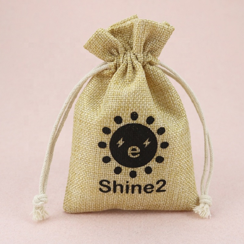 SGS50 Durevole mini tela di lino tela regalo di canapa sacchetto sacchetto di tè con coulisse sacchi di iuta sacchi di iuta caffè eco con logo personalizzato