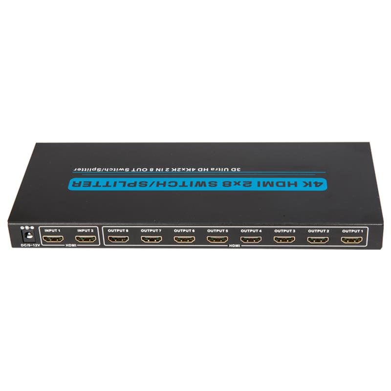 Supporto switcher / splitter HDMI 2x8 4K / 30Hz 3D Ultra HD 4Kx2K / 30Hz