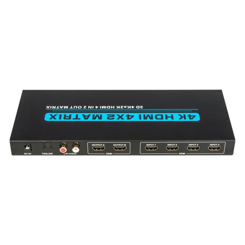 Matrice HDMI 4x2 4K / 30Hz V1.4 con supporto EDID 3D Ultra HD 4Kx2K