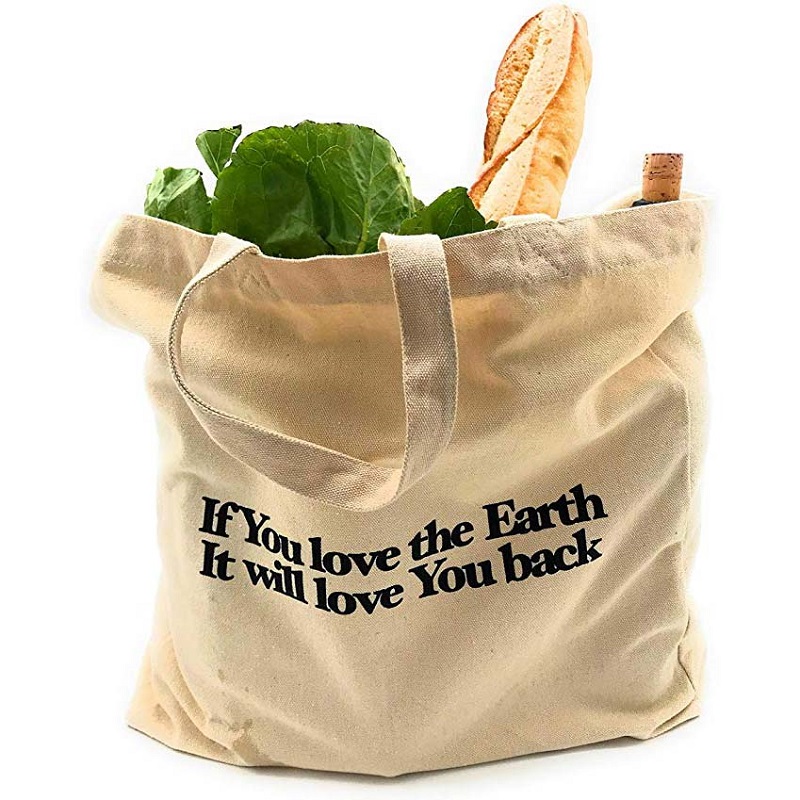 SG64 Heavy Duty Organic Fruit Shopping Bag Cotton Canvas Tote Bag con logo stampato personalizzato