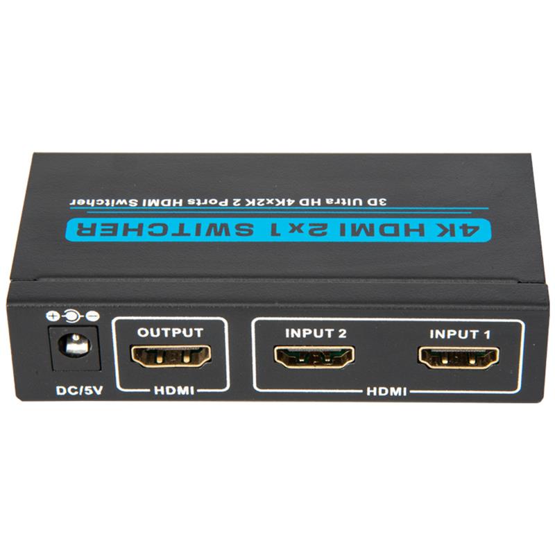 V1.4 4K / 30Hz Switcher HDMI 2x1 Supporto 3D Ultra HD 4K * 2K / 30Hz