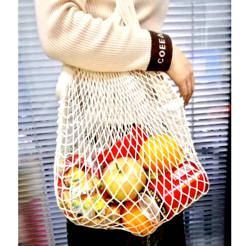 Borsa ecologica in rete di cotone