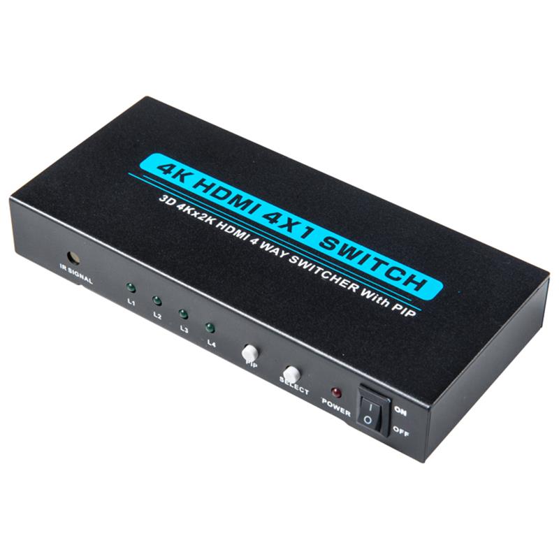 V1.4 4K/30Hz HDMI 4x1 Switcher With PIP Support 3D Ultra HD 4K*2K/30Hz