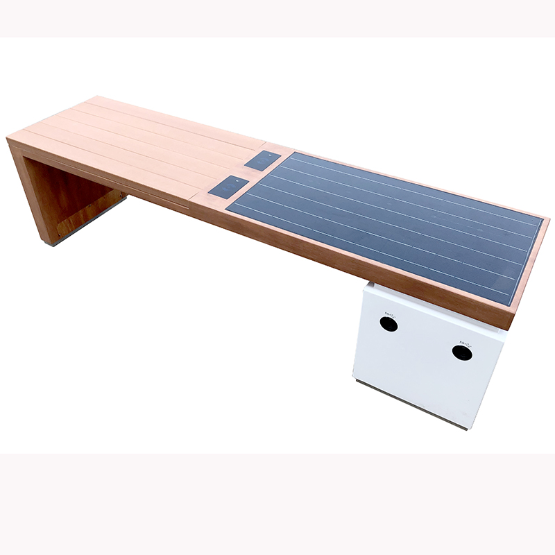 Solar Powered Phone Charting WiFi Access Outdoor Furniture Smart Bench