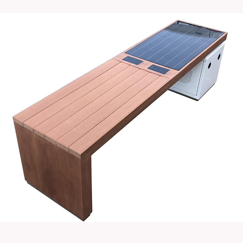 Solar Powered Phone Charting WiFi Access Outdoor Furniture Smart Bench