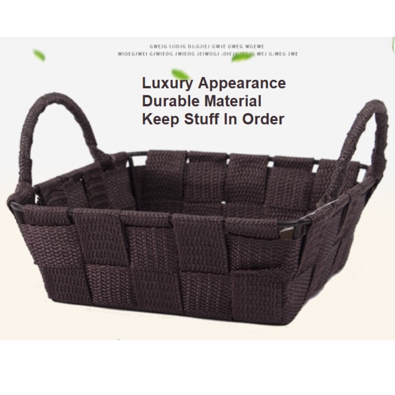 Cesto realizzato a mano in tessuto polipropilene