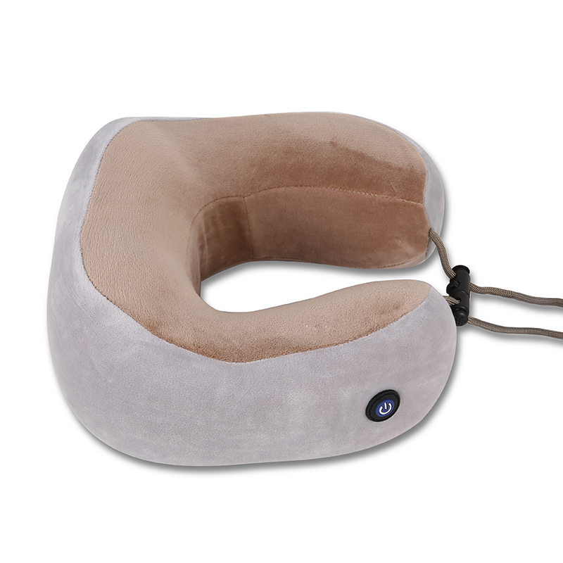 Batteria AA Cuscino per massaggio a forma di U Cuscino per massaggio al collo in memory foam Cuscino per massaggio al collo