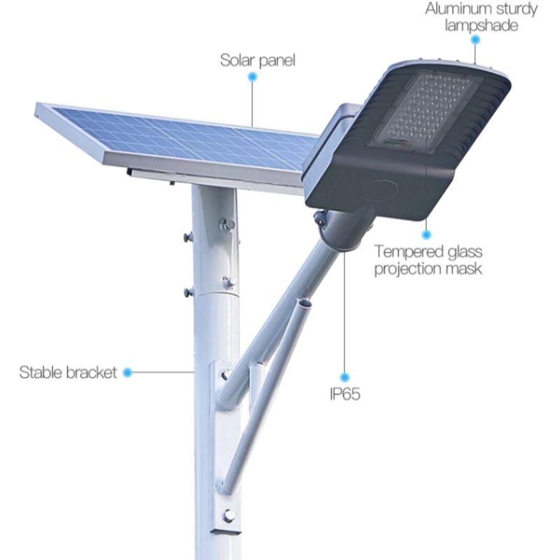 lampione principale solare impermeabile esterno 30w 50w ip65