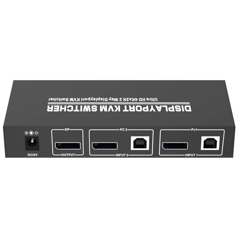 Displayport KVM 2x1 Switcher Support 3D Ultra HD 4Kx2K a 60Hz