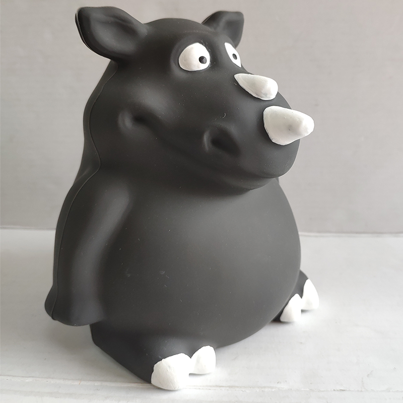 Giocattolo per animali domestici in silicone resistente cane da masticare con squeaker