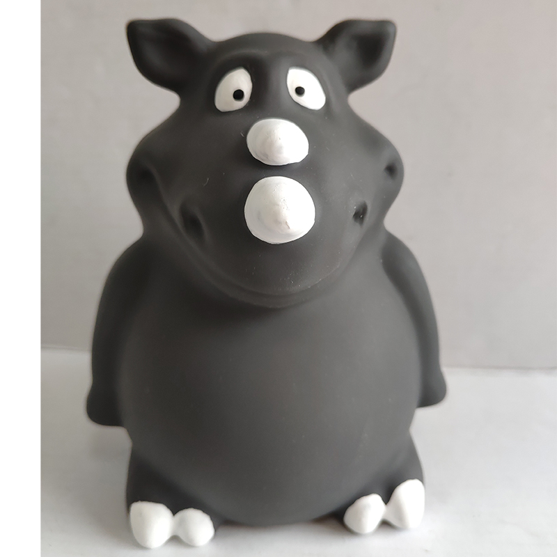 Giocattolo per animali domestici in silicone resistente cane da masticare con squeaker