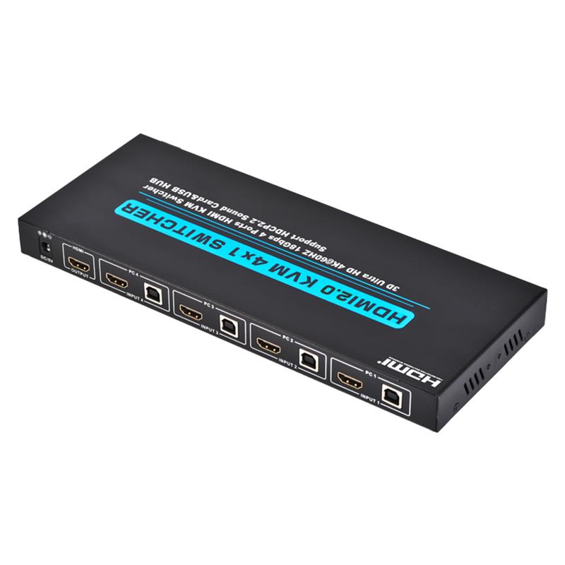 V2.0 HDMI Switcher KVM 4x1 Supporto 3D Ultra HD 4Kx2K / 60Hz